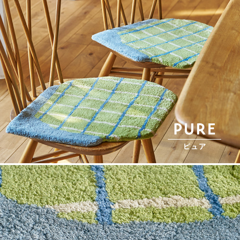【新商品】[40×40] コットン100％ ハンドメイド 座布団 マット チェアパッド 椅子クッション Formeフォルム