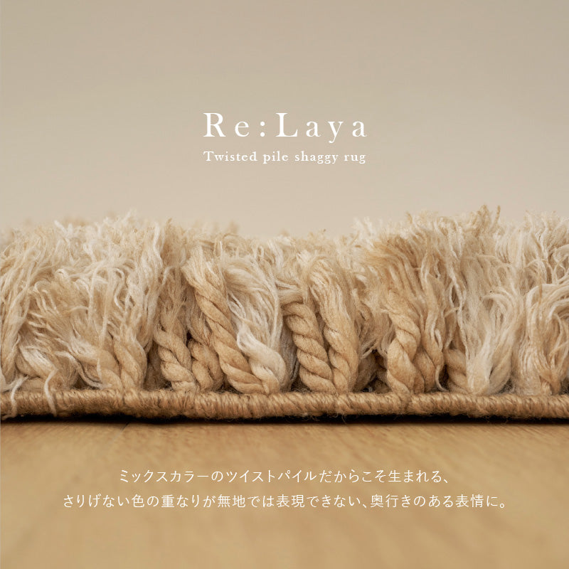 【新商品】[40×60] 洗える 玄関マット シャギーマット リレイア