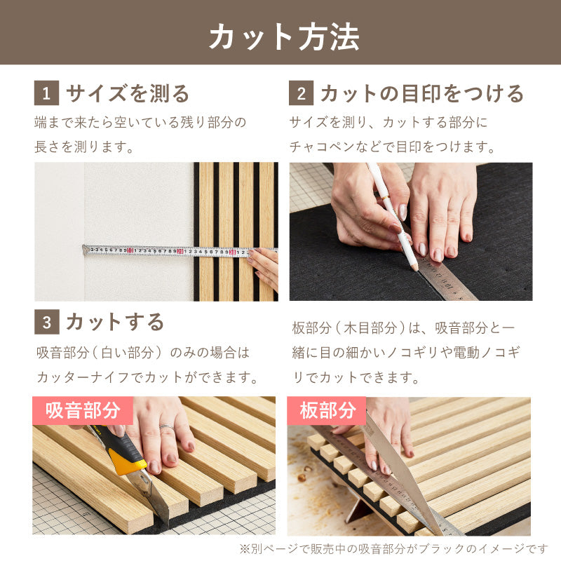 【新サイズ登場】[2サイズ] 吸音パネル 壁をおしゃれにDIYできるパネル イパネッラ ナチュラルカラー　　　