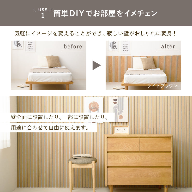 【新サイズ登場】[2サイズ] 吸音パネル 壁をおしゃれにDIYできるパネル イパネッラ ナチュラルカラー　　　