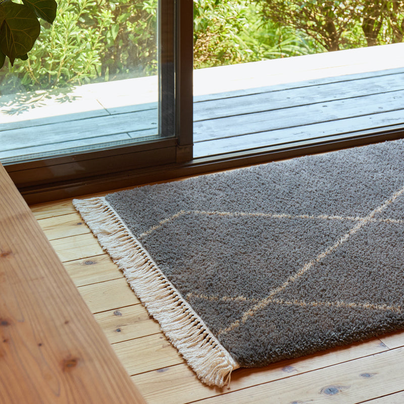 【新商品/1月下旬入荷予定】[3サイズ] ウィルトン織ラグ フリンジ付き ベルギー製 リシャド ケユラ クロア