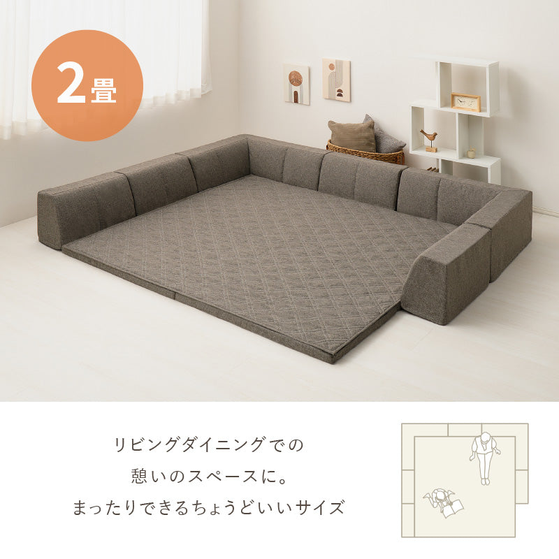 [3size] ズレない洗える ラグソファ 滑り止め付き フロアソファ ピターら