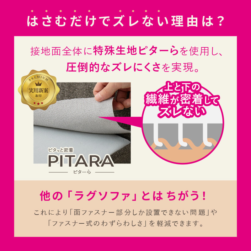 【新商品】洗える ラグソファ ピターら