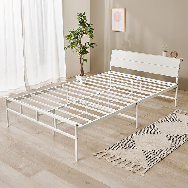 頑丈パイプベッド コンセント付き（フレーム単品orマットレスセット