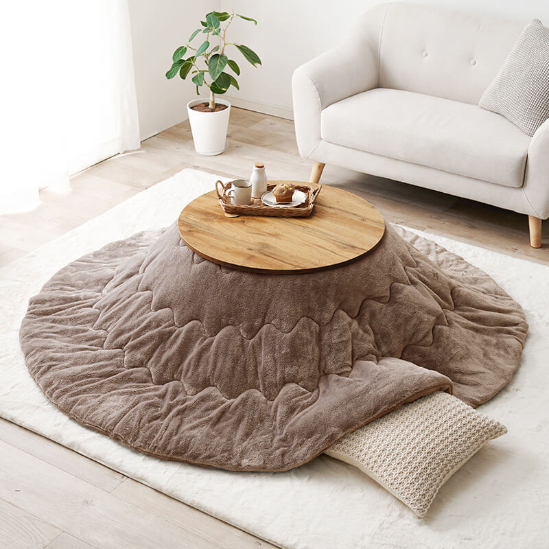 [直径68][単品/セット] 折りたたみ円形こたつ Mone+Luna/moku moku/メレンゲ