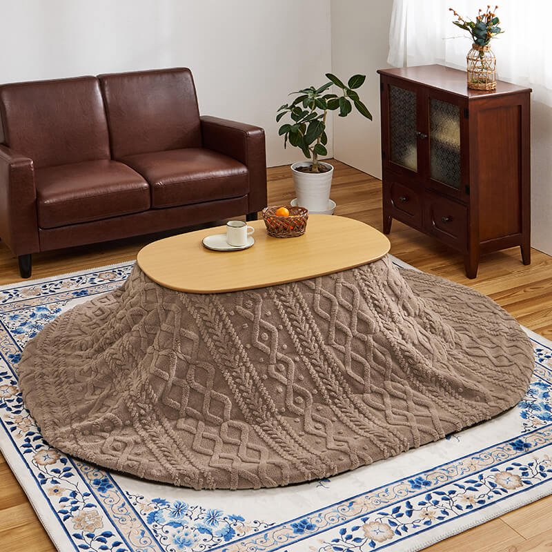 【新色登場】[幅90][単品/セット] 折りたたみ楕円形こたつ Carumina+Luna/moku moku/POKA/メレンゲ