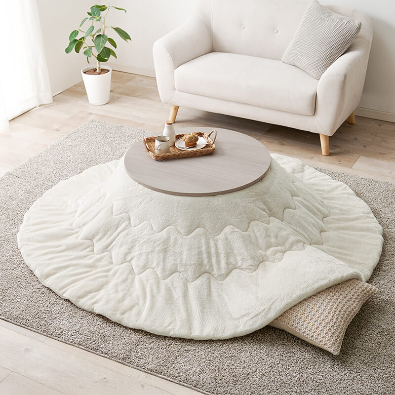 [直径68][単品/セット] 折りたたみ円形こたつ Mone+Luna/moku moku/メレンゲ