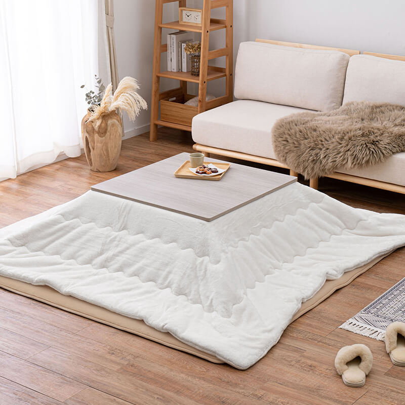 [幅75][単品/セット] 折りたたみ正方形こたつ Cube+Luna/POKA/メレンゲ