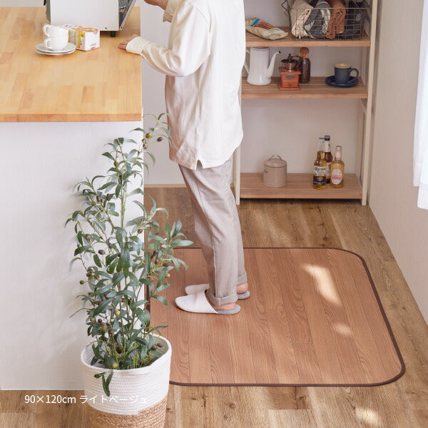 木目調フロアカーペット(約)30m分　フロアマット 木目調フロアマット 約60×240cm マット キッチンマット 消臭 抗菌 撥水