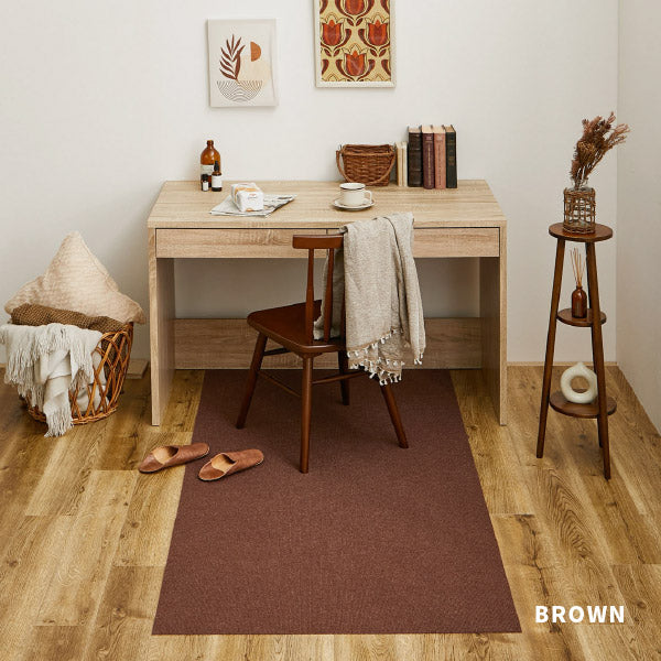 自分でカットできる チェアマット 洗える 吸着 約90×180cm フリー