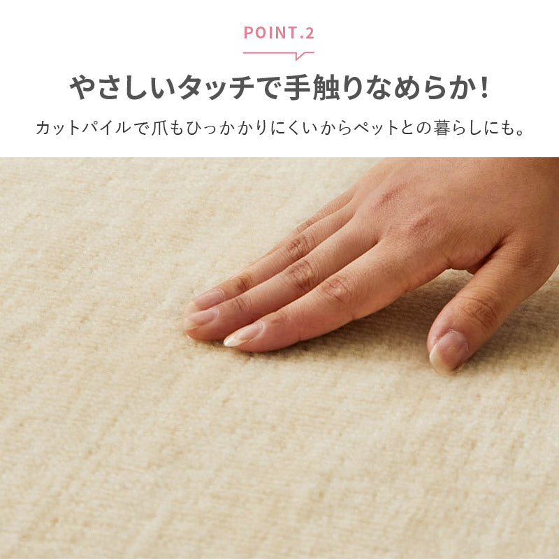 お医者さんがすすめる 抗菌プラチナ加工のカーペット 88×176cm〜【江戸