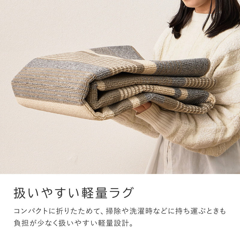 【新商品】[3サイズ] 洗えるラグ 抗菌 防臭 日本製 フィン