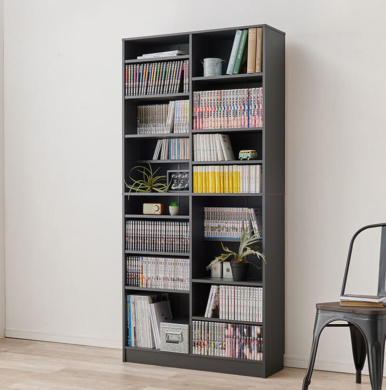 【新サイズ登場】[幅30/44.5/59.5/90] 漫画好きのための大容量本棚 LIGHT