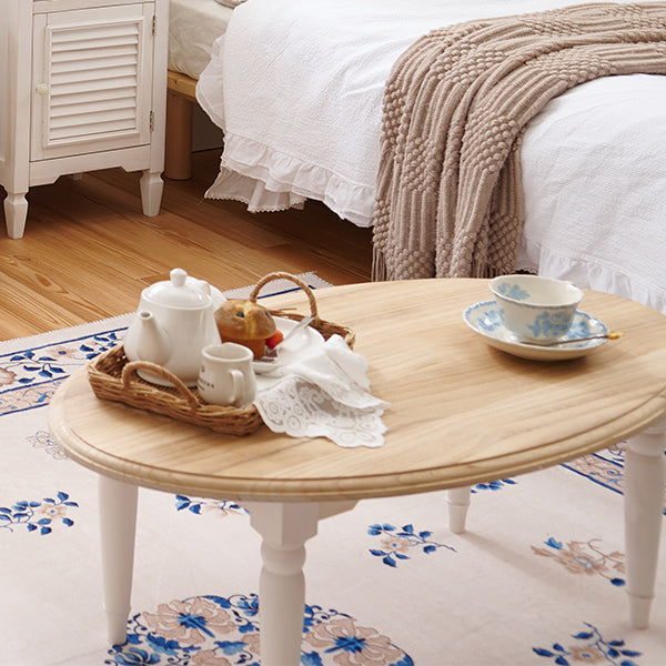 フレンチアンティーク調ローテーブル [幅90][オーバル/スクエア