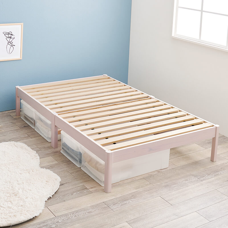 3分で組立できる すのこベッド ヘッドレスタイプ [シングル/セミダブル