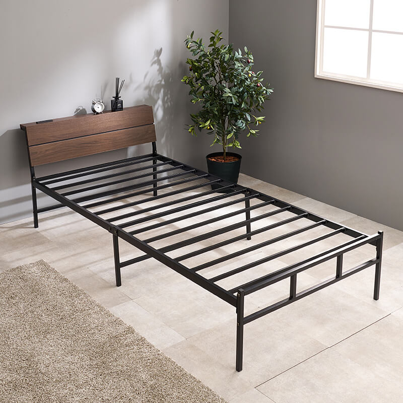 セミダブルベッド フレーム 宮付き コンセント付き 木製 パイプベッド スチール 楽天市場】2コンセント付 高耐荷重 パイプベッド 2段階高さ調整 ベッド