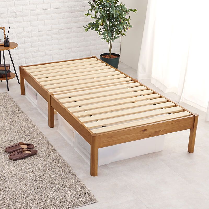 3分で組立できる すのこベッド ヘッドレスタイプ [シングル/セミダブル