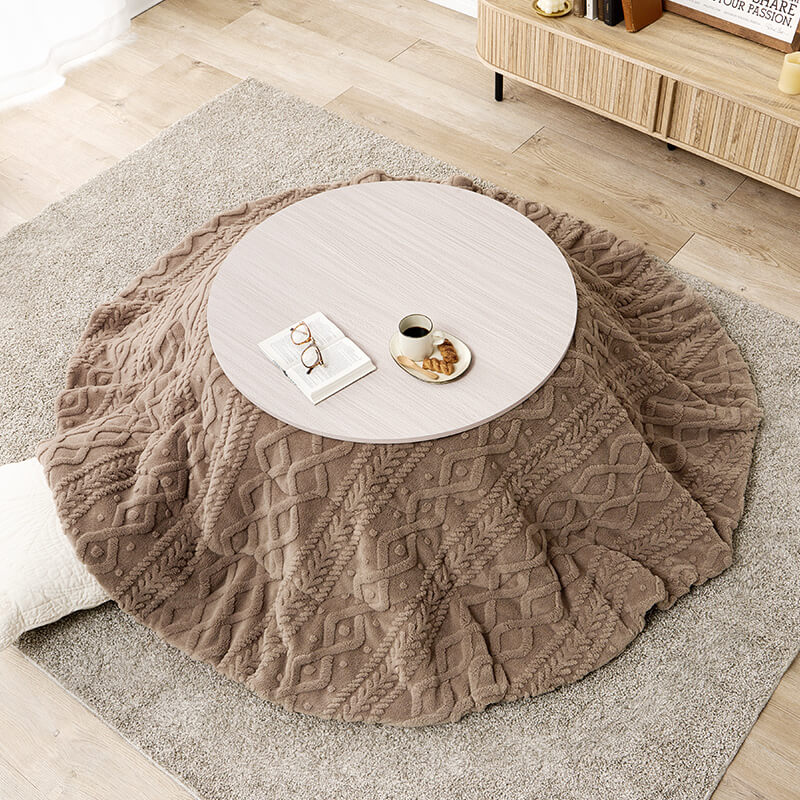 [幅80/105][単品/セット] 楕円形・円形こたつ abel+Luna/moku moku/メレンゲ