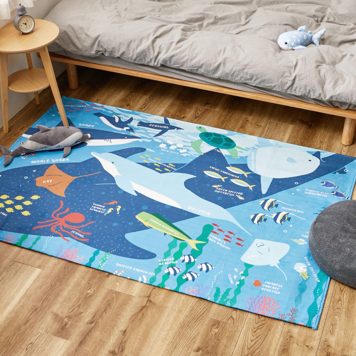 遊んで学べるキッズラグ 120×180cm【1.5畳】洗える ラグ カーペット