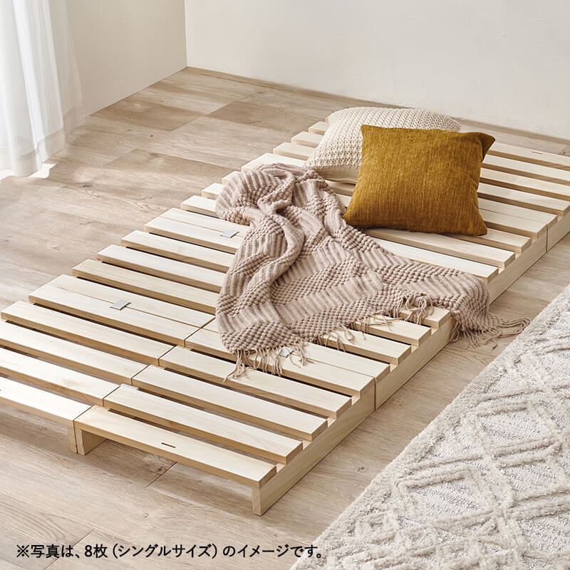 【新商品】[4枚/S/D/K/20枚] 桐材パレットベッド 完成品（フレーム単品）