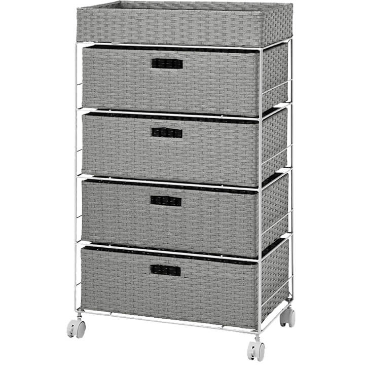 [幅30.5/40.5/50.5/60.5] ラタン調ランドリーチェスト ノーマルサイズ SMOOTH