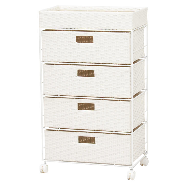 [幅30.5/40.5/50.5/60.5] ラタン調ランドリーチェスト ノーマルサイズ SMOOTH