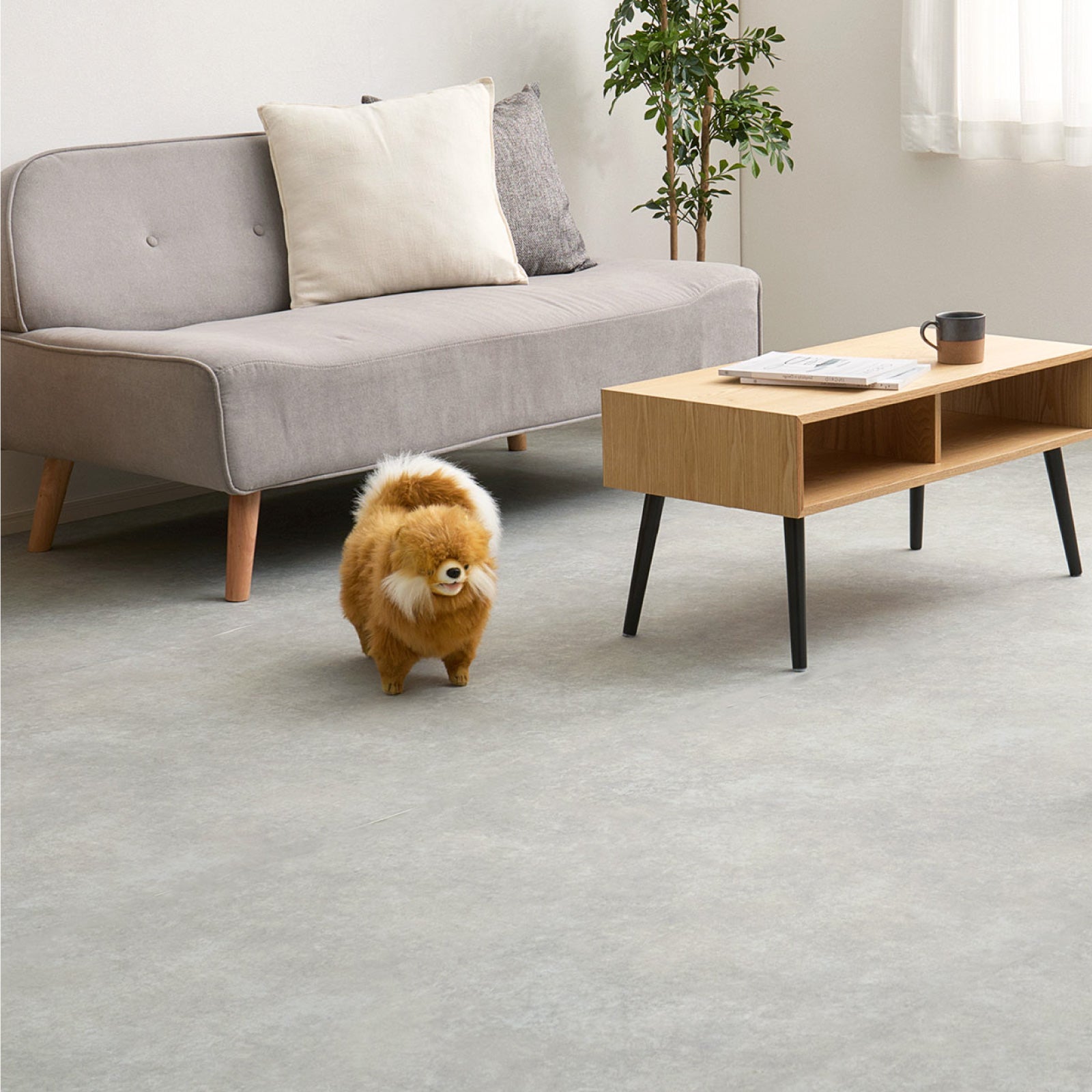 【新商品】[6畳/8畳] 敷くだけ簡単 クッションフロア ペット対応 抗菌 抗ウイルス 防カビ 防炎 日本製