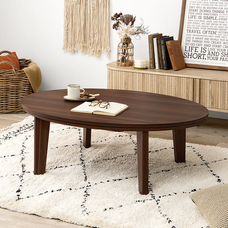 [幅80/105][単品/セット] 楕円形・円形こたつ abel+Luna/moku moku/メレンゲ