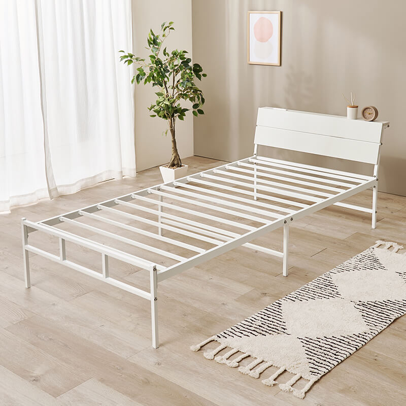 頑丈パイプベッド コンセント付き（フレーム単品orマットレスセット