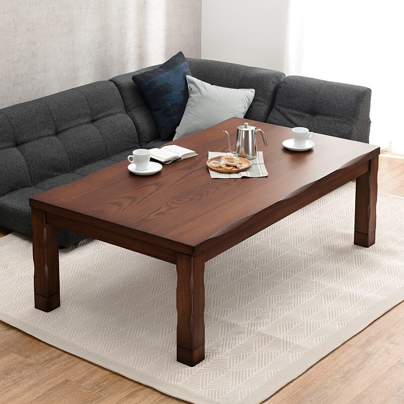 [150×85][単品/セット] ダイニングこたつテーブル 高さ4段階調節可能 正方形 ハロゲンヒーター  山城