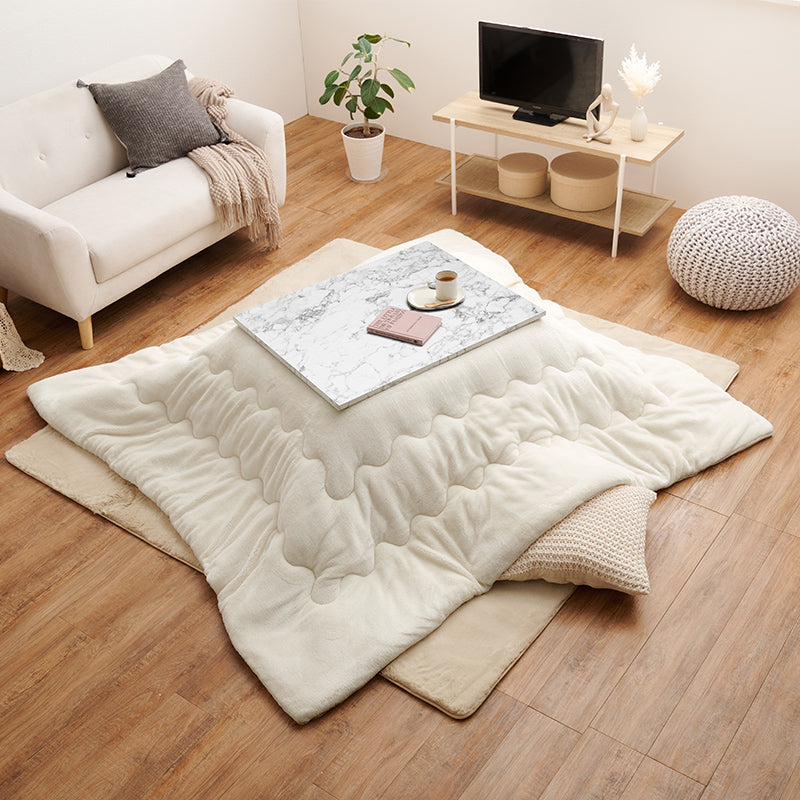 [幅75][単品/セット] 大理石柄こたつ 長方形 Arula+Luna/POKA/メレンゲ