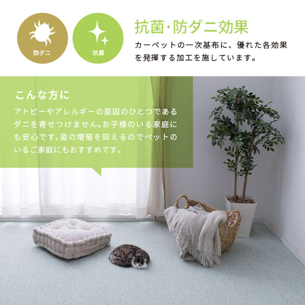 カーペット 防炎 はっ水 防ダニ 抗菌 [261×352][江戸間6畳] PS-700
