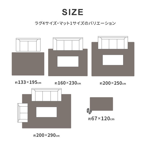 ラグ カーペット 絨毯 ベルギー製 アルガス 約200×250cm 【約3畳】 ギャベ風 オリエンタル 厚手 オールシーズン 年中 萩原 秋冬用