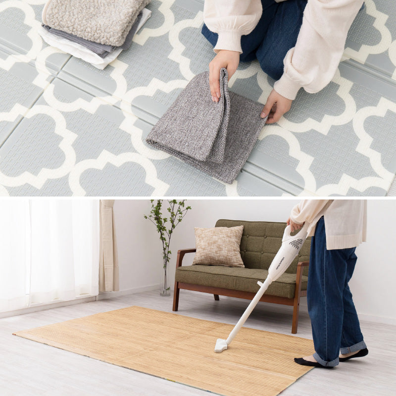 【新色登場】[3サイズ] 水拭きできる はっ水 プレイマット 折りたためる リバーシブル エクスシリーズ