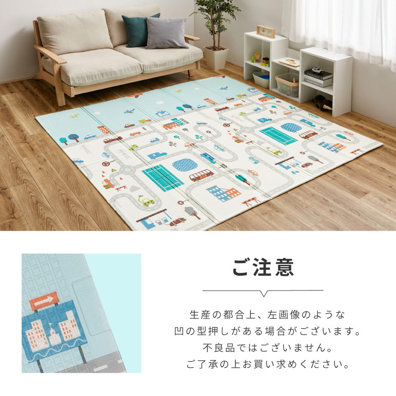 【新色登場】[3サイズ] 水拭きできる はっ水 プレイマット 折りたためる リバーシブル エクスシリーズ