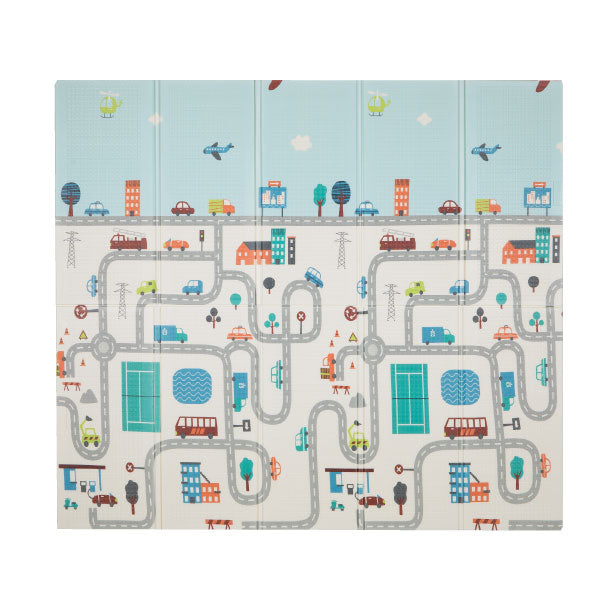 【新色登場】[3サイズ] 水拭きできる はっ水 プレイマット 折りたためる リバーシブル エクスシリーズ