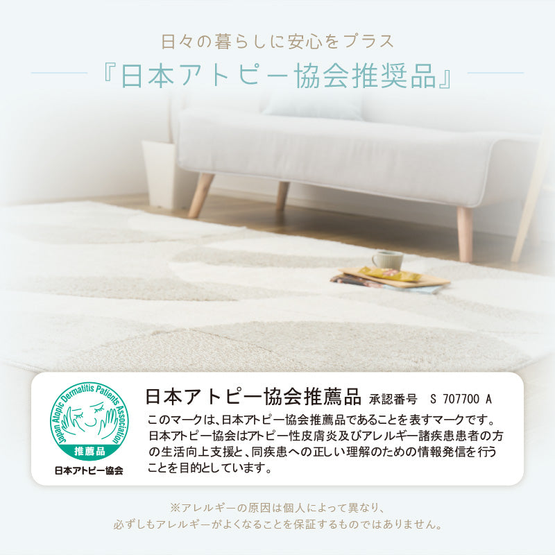 [3サイズ] タフト織ラグ 防ダニ 抗菌 消臭 日本製 ジャスト