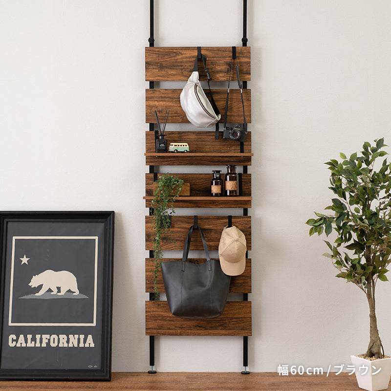 突っ張り収納なら】突っ張り式ウォールラック [幅40/60/80] Hang