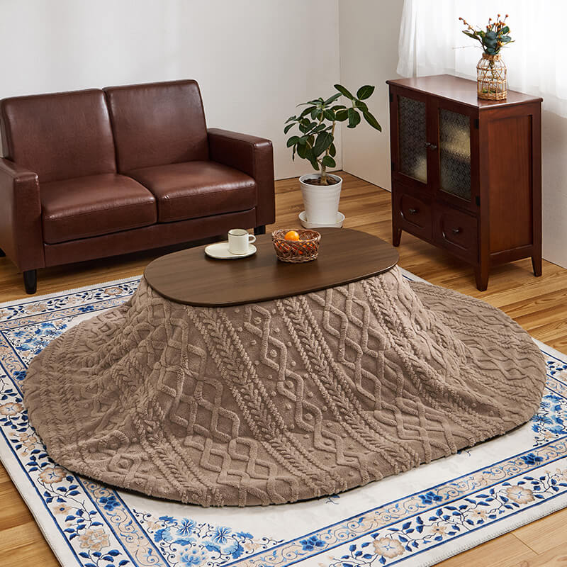 【新色登場】[幅90][単品/セット] 折りたたみ楕円形こたつ Carumina+Luna/moku moku/POKA/メレンゲ