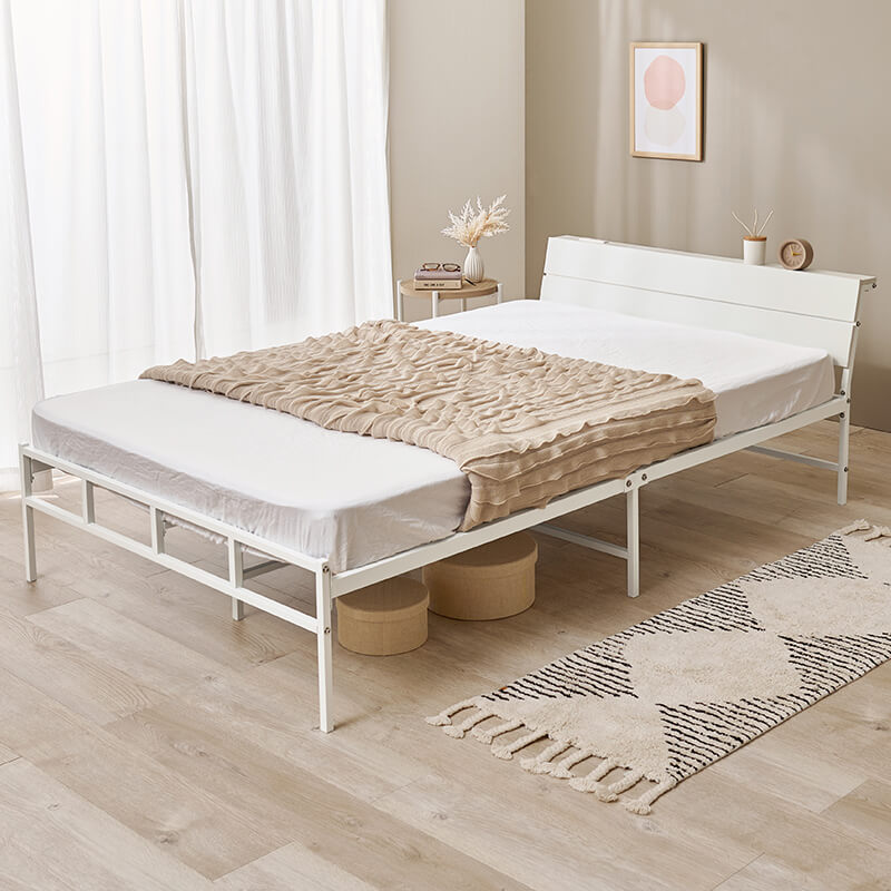 頑丈パイプベッド コンセント付き（フレーム単品orマットレスセット