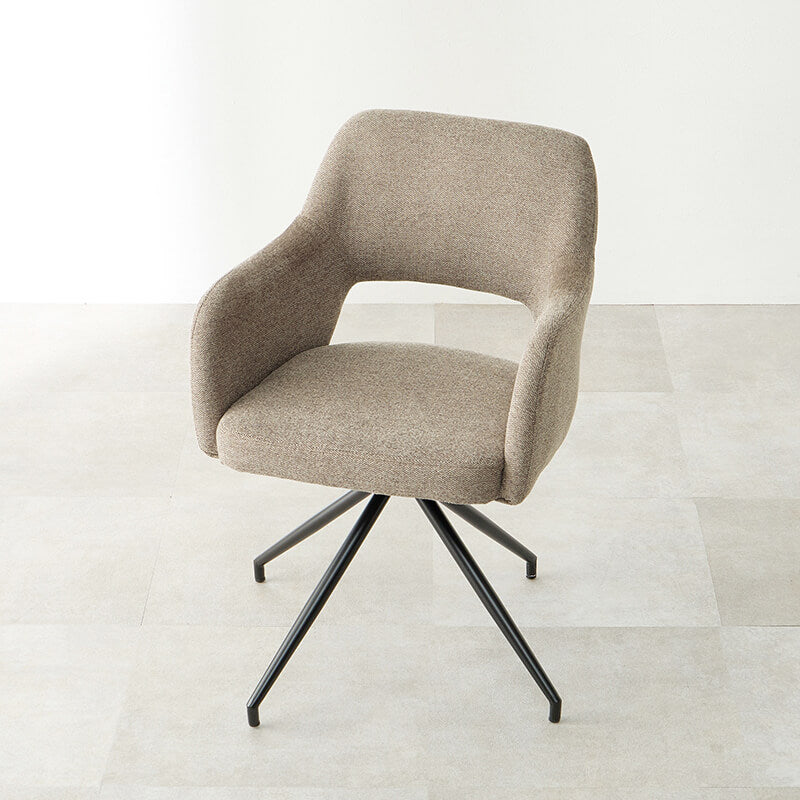 生地が選べるダイニングチェア 回転式 肘付き [1脚] Molto