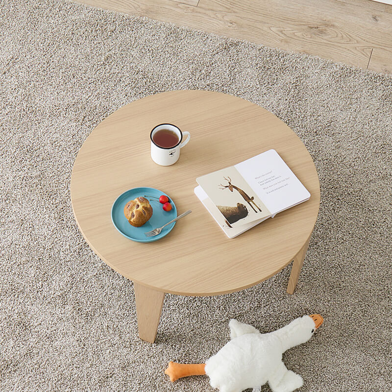 [2size] 8色から選べる折りたたみ円形テーブル couleur