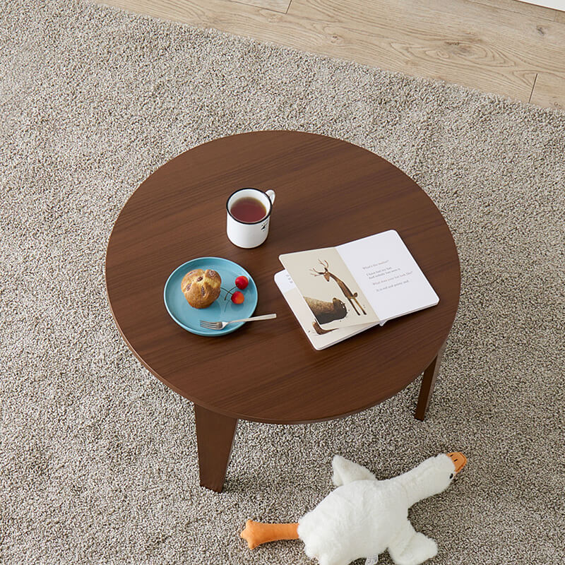 [2size] 8色から選べる折りたたみ円形テーブル couleur