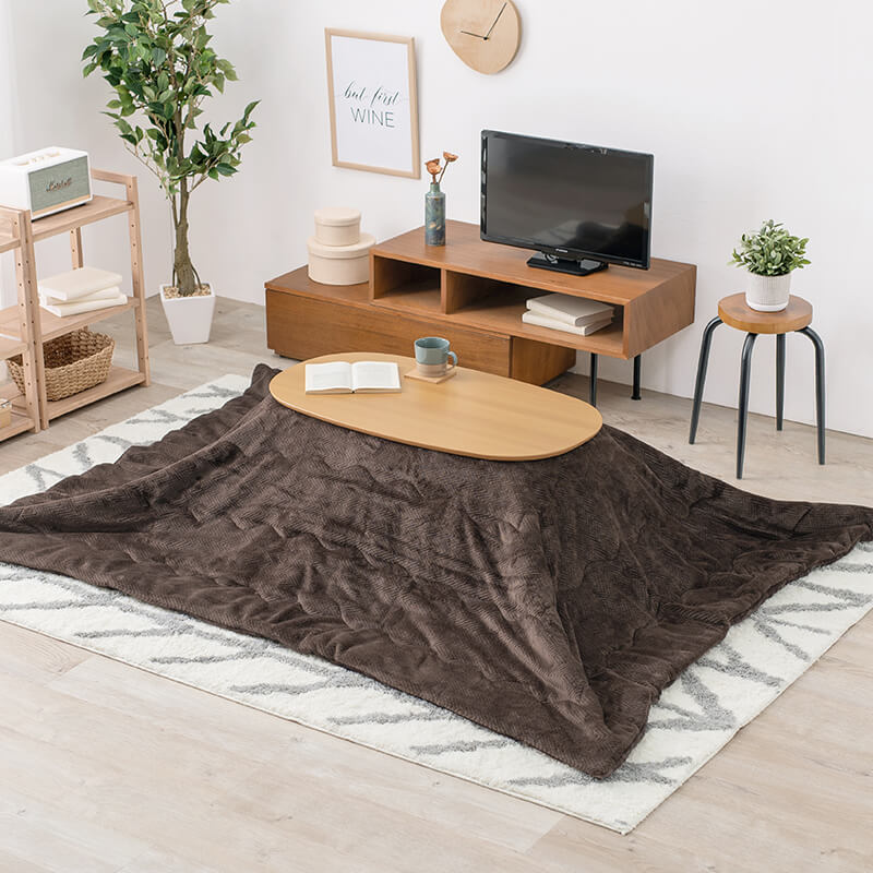 折りたたみ楕円形こたつ [幅90][セット] Ellipse+Bique | おしゃれな