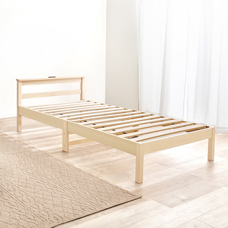 [シングル] 3分で組立できるすのこベッド NEJILESS light（フレーム単品orマットレスセット）