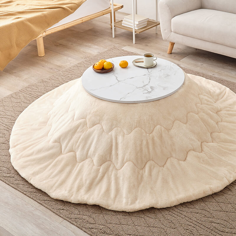 モダンデコ 円形コタツ テーブル 直径70cm YND-005 2019製 美品 MODERN DECO こたつ 円形 直径68cm 布団セット テーブル