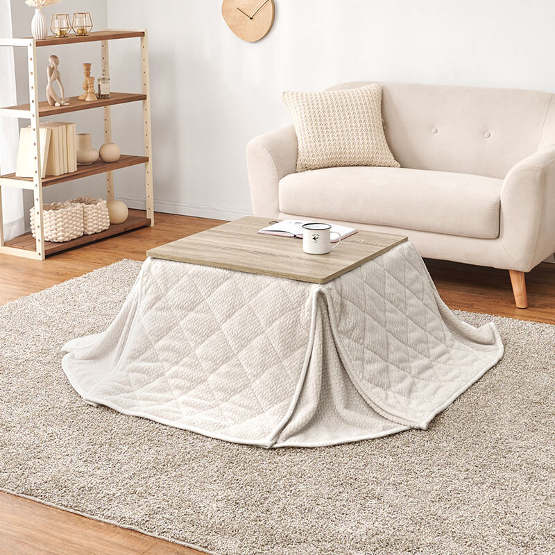 [幅60][単品/セット] 折りたたみ正方形こたつ Cube+Luna/POKA/メレンゲ