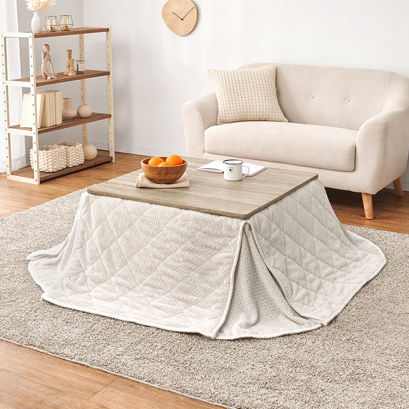 [幅75][単品/セット] 折りたたみ正方形こたつ Cube+Luna/POKA/メレンゲ