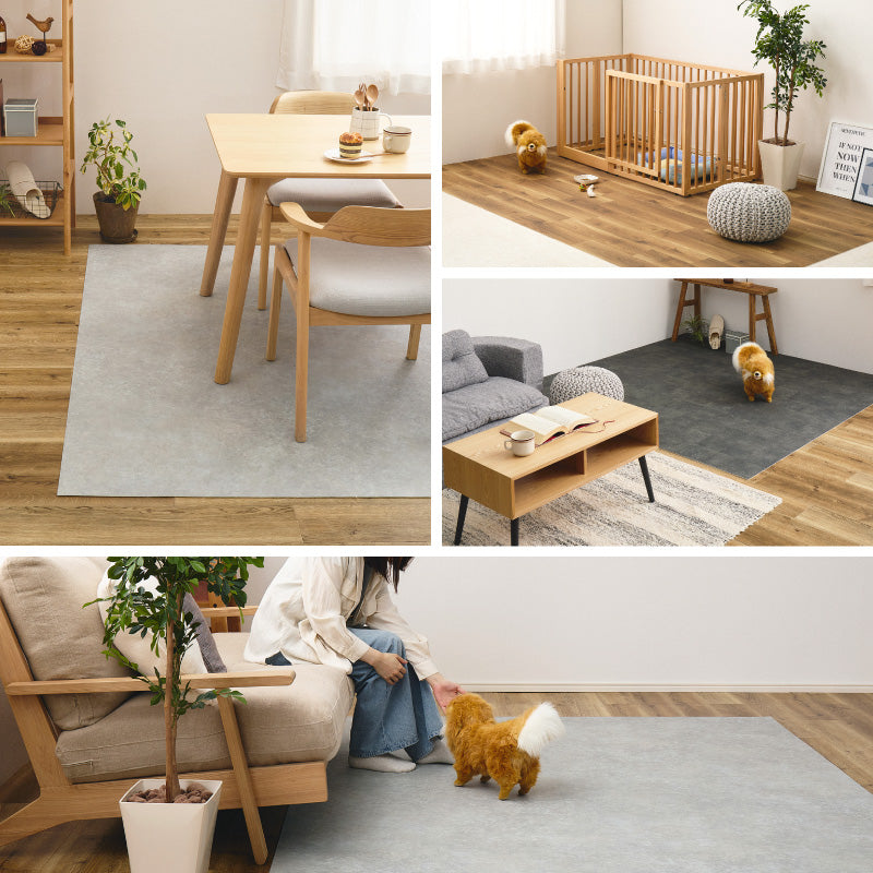 【新商品】[4サイズ] ペット向け クッションフロア ラグ 防炎 抗菌 防カビ 抗ウイルス 日本製