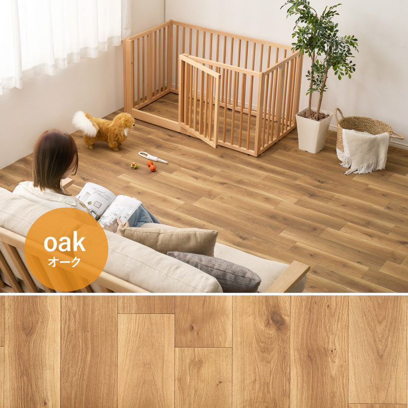 【新商品】[6畳/8畳] 敷くだけ簡単 クッションフロア ペット対応 抗菌 抗ウイルス 防カビ 防炎 日本製